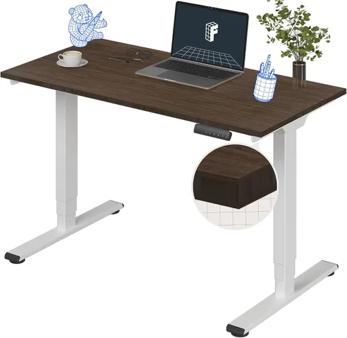 Miniatura 19 de FlexiSpot E6 Bamboo - Escritorio eléctrico de pie de 3 etapas con motor dual de 48 x 24 pulgadas, soporta 220 libras, altura ajustable con ajustes