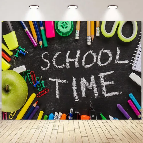 Miniatura 16 de Telón de fondo de pizarra negra para el regreso a clases, fondo de fotografía para el primer día de escuela, accesorios para cabina de fotos