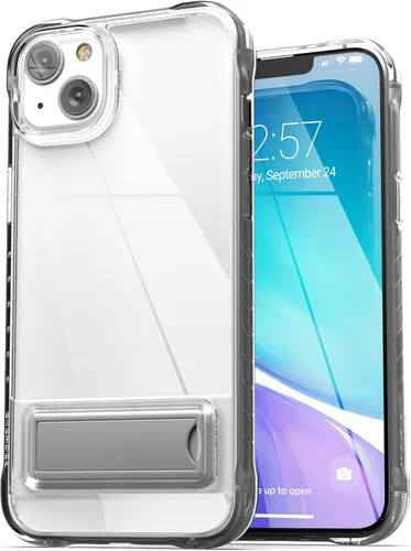 Miniatura 9 de ENCASED Funda con función atril para iPhone 14 con soporte (aleación de metal duradera), funda ultra protectora con protector de pantalla