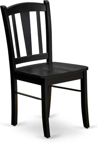 Miniatura 5 de East West Furniture El juego de comedor de 3 piezas AMDL3-BCH-W contiene una mesa de cocina redonda con pedestal y 2 sillas de comedor, 36 x 36