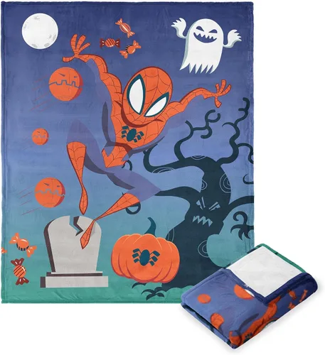 Miniatura 17 de Northwest Spider-Man - Manta de seda táctil, 50 x 60 pulgadas, color verde Spider Punk Araña Punk Verde