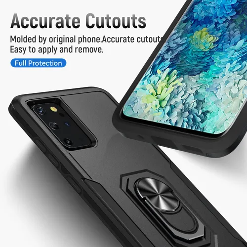 Miniatura 8 de Funda para Samsung Galaxy S20 Plus con soporte, anillo magnético de armadura, resistente funda protectora de grado militar a prueba de golpes