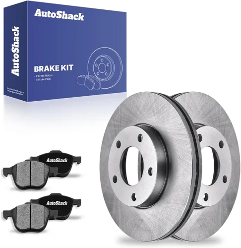 Miniatura 12 de AutoShack Pastillas de freno de cerámica para rotores de freno delanteros perforados y ranurados, repuesto para Mazda 3 2004-2013 2009 2010 2012