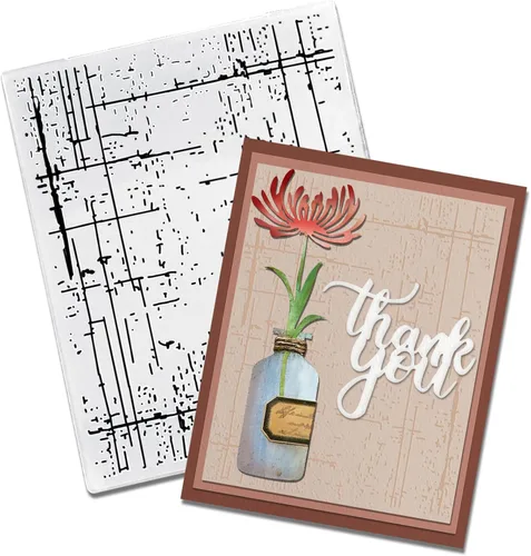 Threetols Carpeta de relieve con impresiones texturizadas en 3D, carpeta de relieve de fondo de puntos para hacer tarjetas, marco de línea, álbum de