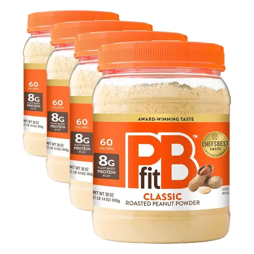 Miniatura 9 de PBfit 30 onzas de mantequilla de maní en polvo sabor a chocolate, mantequilla de maní en polvo de cacao hecha de cacahuetes tostados reales y cacao