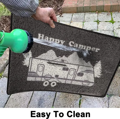 Miniatura 6 de Aucuda Happy Camper - Tapete para puertas interiores y exteriores, tapete de bienvenida para puerta delantera, caravana, 24 x 16 pulgadas, Vida Rv