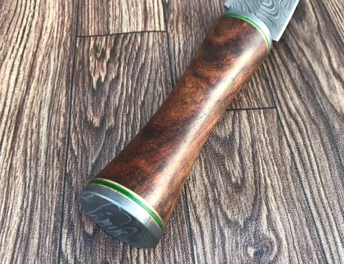 Miniatura 4 de Cuchillo de acero de Damasco hecho a mano DG-28 - Hermoso mango de palisandro
