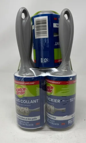 Miniatura 3 de Scotch Brite - Rodillo de pelusa 3M, 50% adhesivo, 5 unidades, 95 hojas (hoja 475), 475