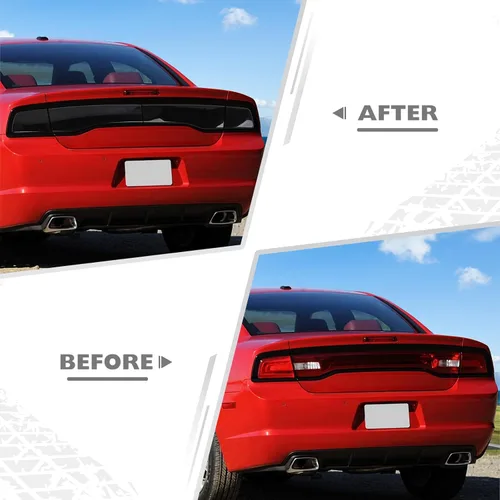 Miniatura 3 de JeCar Cubierta de luz trasera ahumada luz trasera para 2011 2012 2013 2014 Dodge Charger Accesorios exteriores