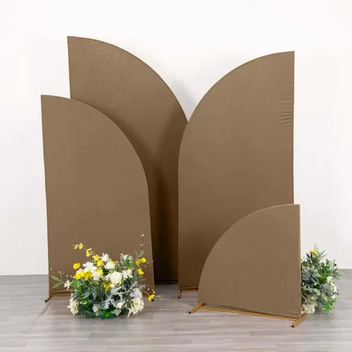 Miniatura 52 de Efavormart - Juego de 4 fundas de elastano beige para arco de media luna, fundas de telón de fondo Chiara de 2.5 pies a 7 pies para escenarios