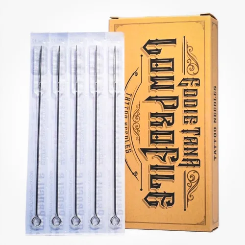 Agujas de tatuaje prefabricadas de perfil bajo 3RL con contorno redondo y apretado, caja de 50