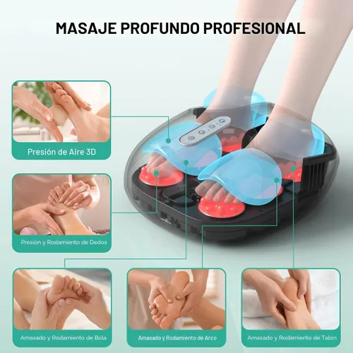 Miniatura 3 de Medcursor - Aparato masajeador de pies con calor, amasado profundo Shiatsu, proporciona alivio para músculos cansados y plantares, ajustes de varios
