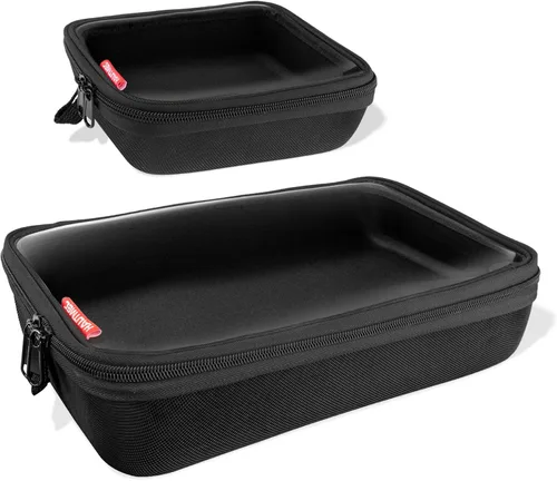 HAUTMEC Juego organizador de herramientas utilitarias, 2 piezas de estuche de almacenamiento duro portátil de EVA con ventana superior transparente,