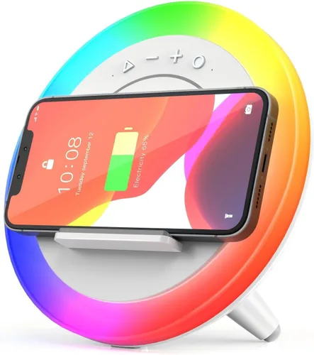 Miniatura 7 de Swarmir Altavoz Bluetooth con luces, altavoz de carga inalámbrica, las mejores ideas de regalo de cumpleaños para adolescentes, aplicable