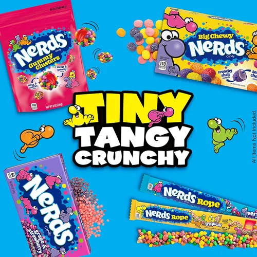 Miniatura 3 de Nerds Caramelos, sabor uva y fresa, 5 onzas, cajas de caramelos para cine y teatro (paquete de 12)