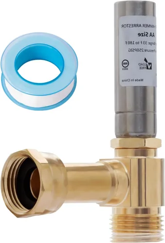 Miniatura 10 de SUNGATOR Amortiguador de martillo de agua para lavadora, 3/4 Pulgadas MHT x 3/4 Pulgadas FHT, Amortiguador de martillo de agua recto de acero
