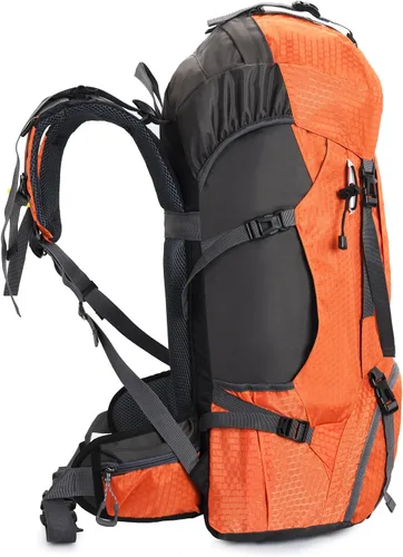 Miniatura 9 de Bseash Mochila impermeable de 60 L para senderismo y campamento con cubierta para lluvia, mochila grande para deportes al aire libre, mochila