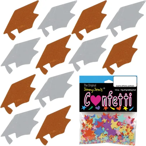 Miniatura 38 de Confetti Grad Cap Negro, Azul Marino Combo - 2 bolsas de media onza (1 oz)