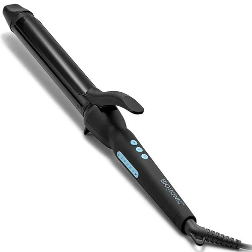Bio Ionic Rizador de Cilindro Largo, Rizador de Pelo con Tecnología de Calor Húmedo y NanoIónico MX, Varita Rizador Versátil Negro