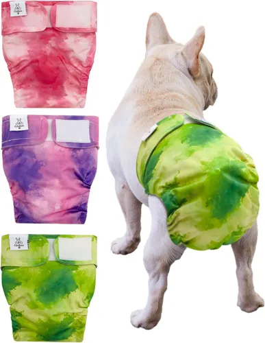 Miniatura 26 de CuteBone WWD28XS - Pañales lavables para perras, sin agujero para la cola, reutilizables, pantalones de entrenamiento para perritos, con cola