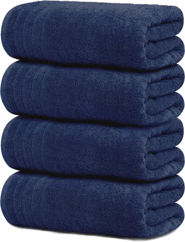 Miniatura 15 de Tens Towels Paquete de 4 toallas de baño extra grandes de 30 x 60 pulgadas, 100% algodón, más grandes y ligeras, más rápidas de secar, súper suaves
