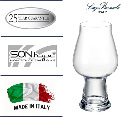 Miniatura 4 de Luigi Bormioli Birrateque - Vasos de cerveza resistentes de 20.25 onzas (juego de 2) – Vasos de cerveza artesanales para Porter Baltic, Irish Dry