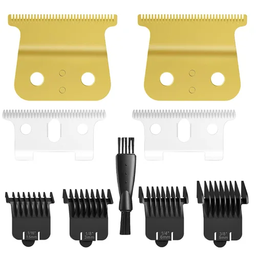 Miniatura 10 de Paquete de 2 piezas de repuesto profesional de hoja en T de grado de barbero compatible con Andis T-Outliner, aprobado por peluquero T Clipper