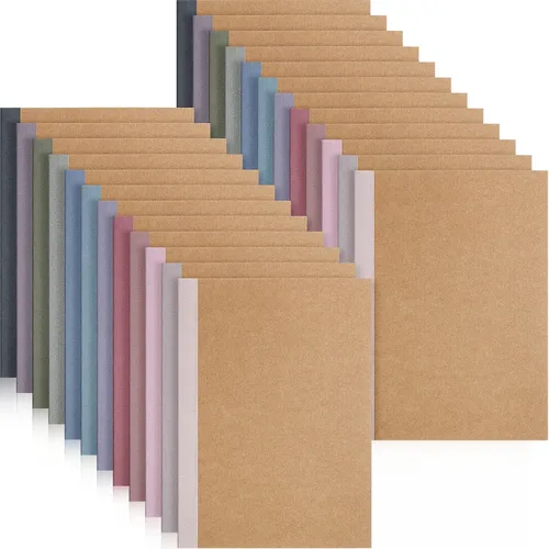 Miniatura 18 de Harloon A5 Composition Notebook Journals 8 x 5.75 in College Ruled Kraft Notebooks with Rainbow Spines Small Lined Composition Book for Office