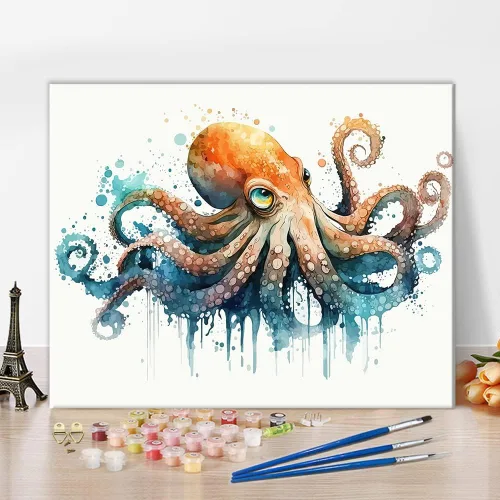 Miniatura 9 de TUMOVO Pintura por números para adultos, kits de pintura de playa por números, pintura al óleo de paisaje costero colorido para adultos, kit