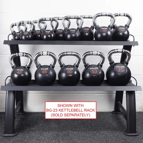 Miniatura 7 de Valor Fitness Chrome Kettlebells – Solid Cast Iron Kettlebell with Chrome Finish, Strength Training Weight for Swings, Squats, Cleans & Home Gym