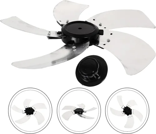 Miniatura 3 de LIFKOME Palas de ventilador de piso Soporte de aspas de ventilador 5 hojas s reemplazo para piezas de reparación de accesorios Hojas eléctricas