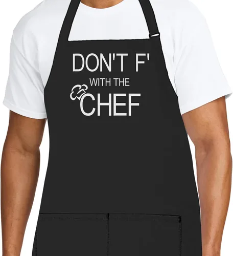 Miniatura 26 de Delantal de chef personalizado para hombres, diseño bordado personalizado, cocina profesional, barbacoa, parrilla, para papá, decorado en Estados