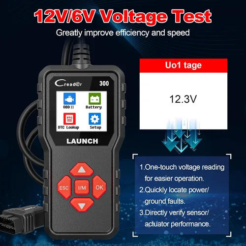 Miniatura 5 de LAUNCH Escáner Creader 300 OBD2, lector de código de falla del motor, compatible con flujo de datos de lectura, escáner para todos los coches