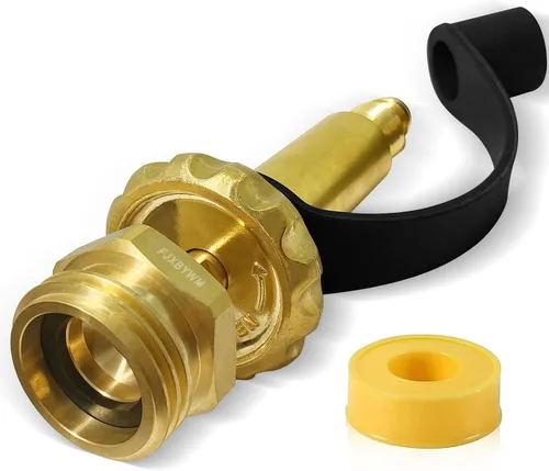 CGA510 macho POL X 1-3/4 "Roscado Top Grip Llenador de la rueda de mano Adaptador de acoplamiento, Adaptador de tanque de propano, Adaptador de