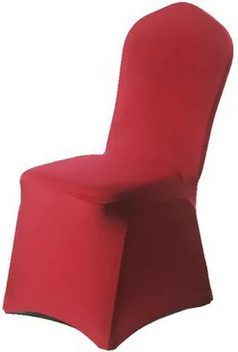 Miniatura 7 de Funda para silla de color sólido, funda elástica de elastano, para banquete de boda, fiesta, banquete, hotel, comedor, color blanco
