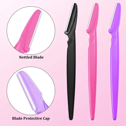 Miniatura 2 de Boao 60 piezas de afeitadora de cejas, herramienta de dermaplaning para mujeres y hombres, microcuchillas moldeadoras con cubierta de precisión