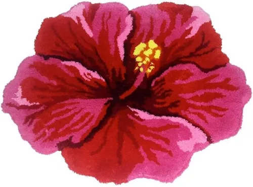 Miniatura 9 de Judy Dre am Alfombra de área con forma de flores de loto rosa, alfombra suave para bañera, cocina, baño, dormitorio, exterior, interior, 31 x 22