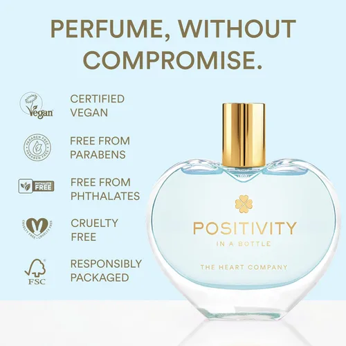 Miniatura 4 de THE HEART COMPANY POSITIVITY en una botella Perfume fresco para mujeres Regalos veganos para mujeres Spray de Eau de Parfum para mujer 75ml