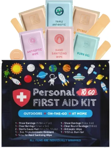 Miniatura 14 de Kit de primeros auxilios portátil de tamaño de viaje, perfecto para el hogar, oficina, automóvil, escuela, negocios, viajes, senderismo, universidad
