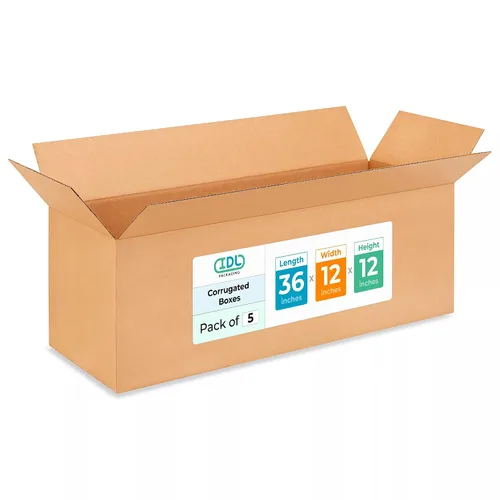Miniatura 54 de IDL Packaging Paquete de 5 cajas de envío altas de 8 x 8 x 48 pulgadas, extra resistentes de 200 libras frente a caja regular, cajas de mudanza