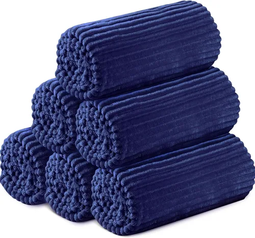Miniatura 44 de Buryeah 6 Piezas Manta de Franela a Granel 50 x 60 pulgadas Manta para Pijamadas Boda al Aire Libre Manta Ligera, Certificado Oeko-tex Standard 100