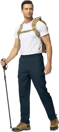 Miniatura 4 de Gopune Pantalones deportivos ligeros para hombre, de secado rápido, para senderismo, correr al aire libre, pantalones casuales