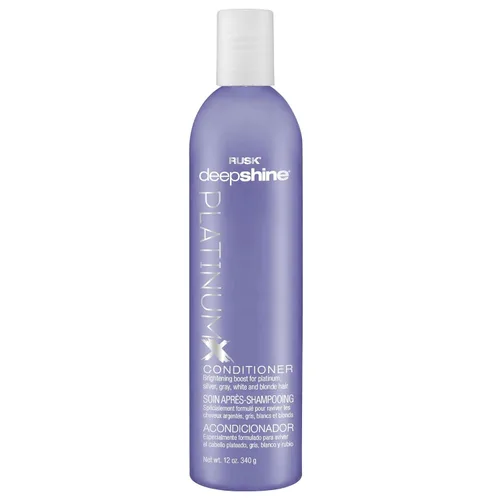 RUSK RUSK - Acondicionador de platino Deepshine, 12 onzas, acondicionador suave elimina el cobrizo, impulso iluminador para cabello platino,