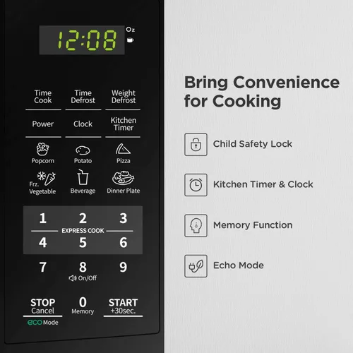 Miniatura 7 de BLACK+DECKER BCRK25B - Refrigerador compacto Energy Star de una sola puerta con congelador, 2.5 pies cúbicos, negro y horno microondas COMFEE
