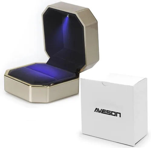 Miniatura 7 de AVESON - Estuche de joyas de lujo con luz LED