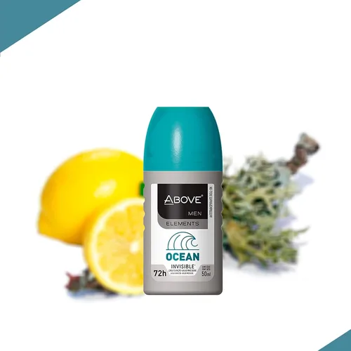 Miniatura 5 de ABOVE Ocean - Desodorante antitranspirante roll-on para hombres de 72 horas, limón, bergamota, aroma a lavanda, 1.7 onzas