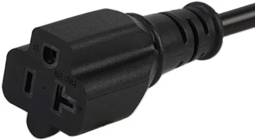 Miniatura 5 de Cable adaptador de enchufe de ángulo recto (ángulo abajo) de 15 amperios a 20 amperios, listado por UL, 14 AWG (1 pie), NEMA 5-15P a 5-15/20R