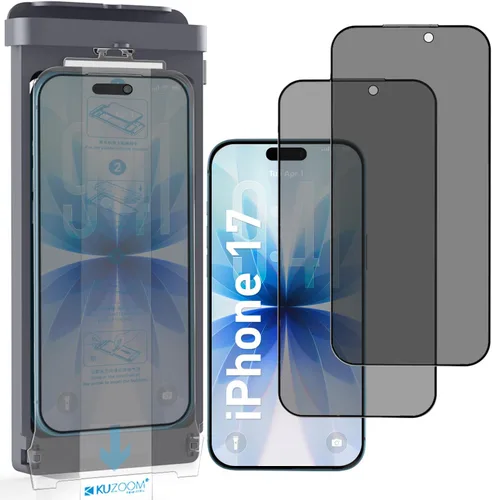 Miniatura 17 de KUZOOM Paquete de 2 protectores de pantalla HD para iPhone 17/16 Pro [6.3 pulgadas], alta definición claridad 9H+ vidrio templado, película