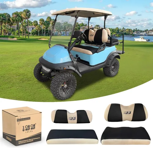 10L0L Juego de fundas de asiento delantero y trasero para carrito de golf para Club Car DS/Precedent/Onward/Tempo y Yamaha G29/Drive 2, elegantes