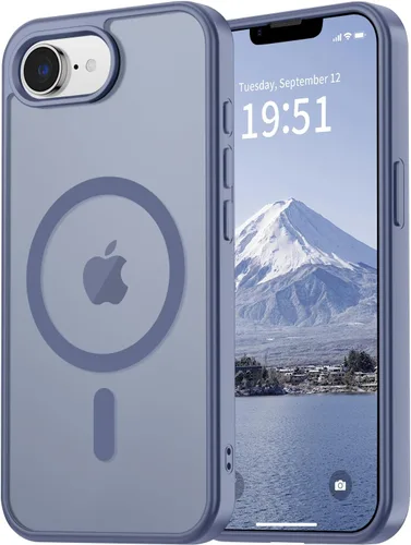 Miniatura 125 de vnnink para iPhone 12 y iPhone 12 Pro, funda de teléfono celular translúcida con protección contra caídas de grado militar, mate magnética